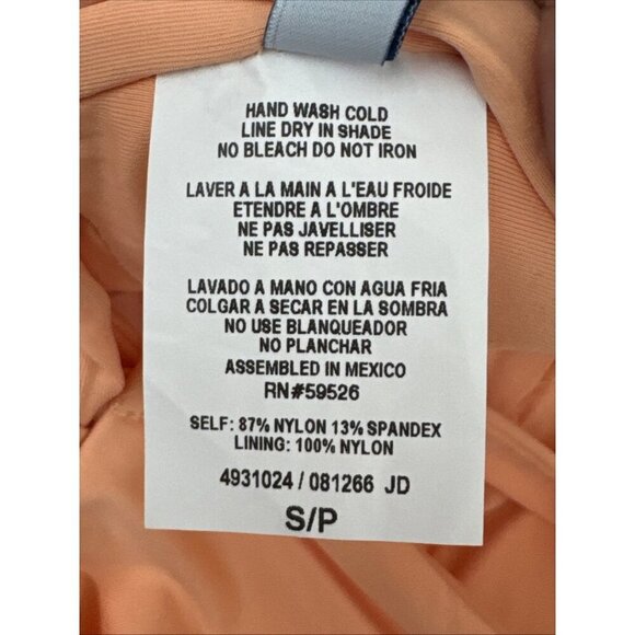 Isabella Rose Women's One Piece Plunge Tie Back Swimsuit Peach NWT - Picture 13 of 15